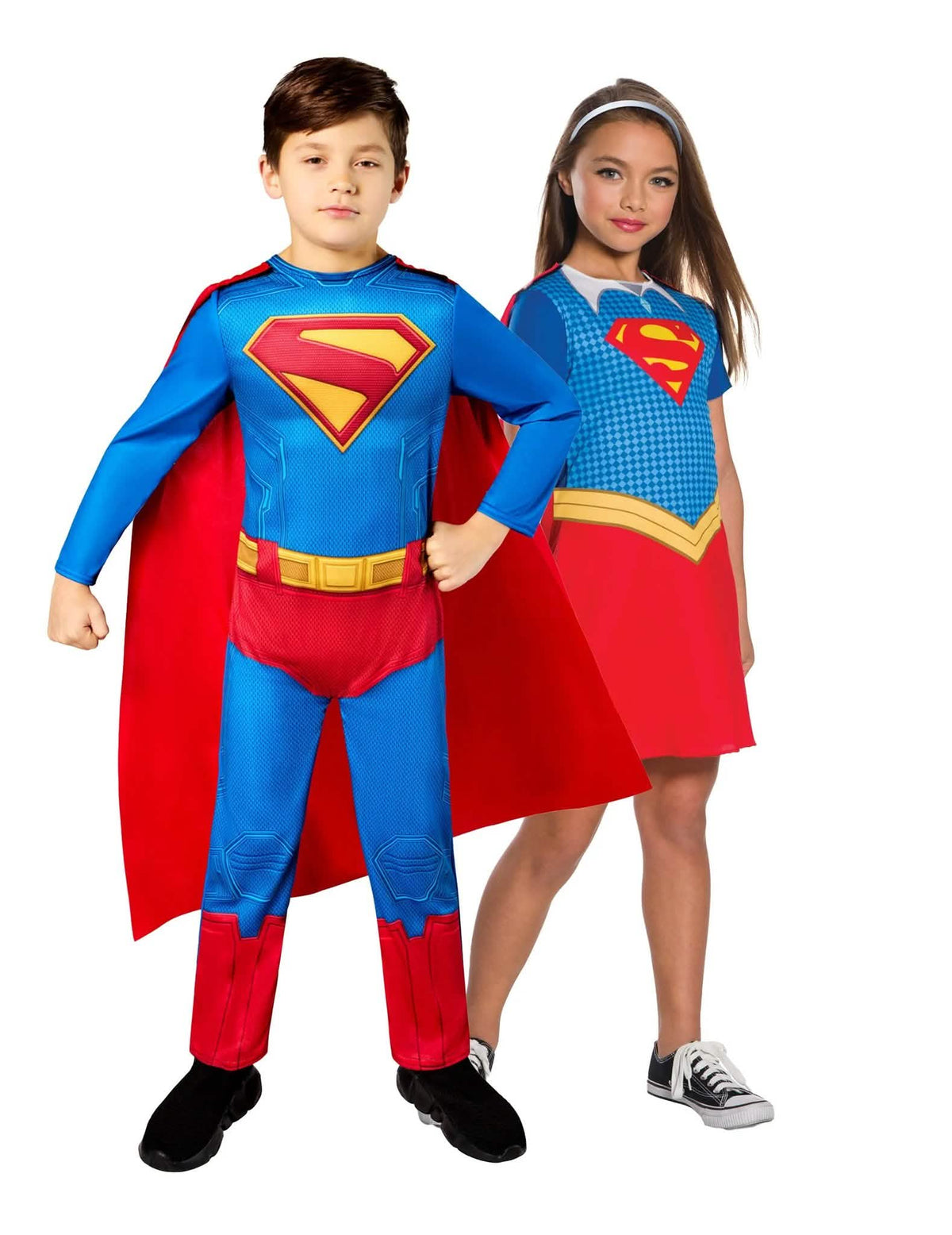 Disfraz de pareja Superman™ y Supergirl™ infantil