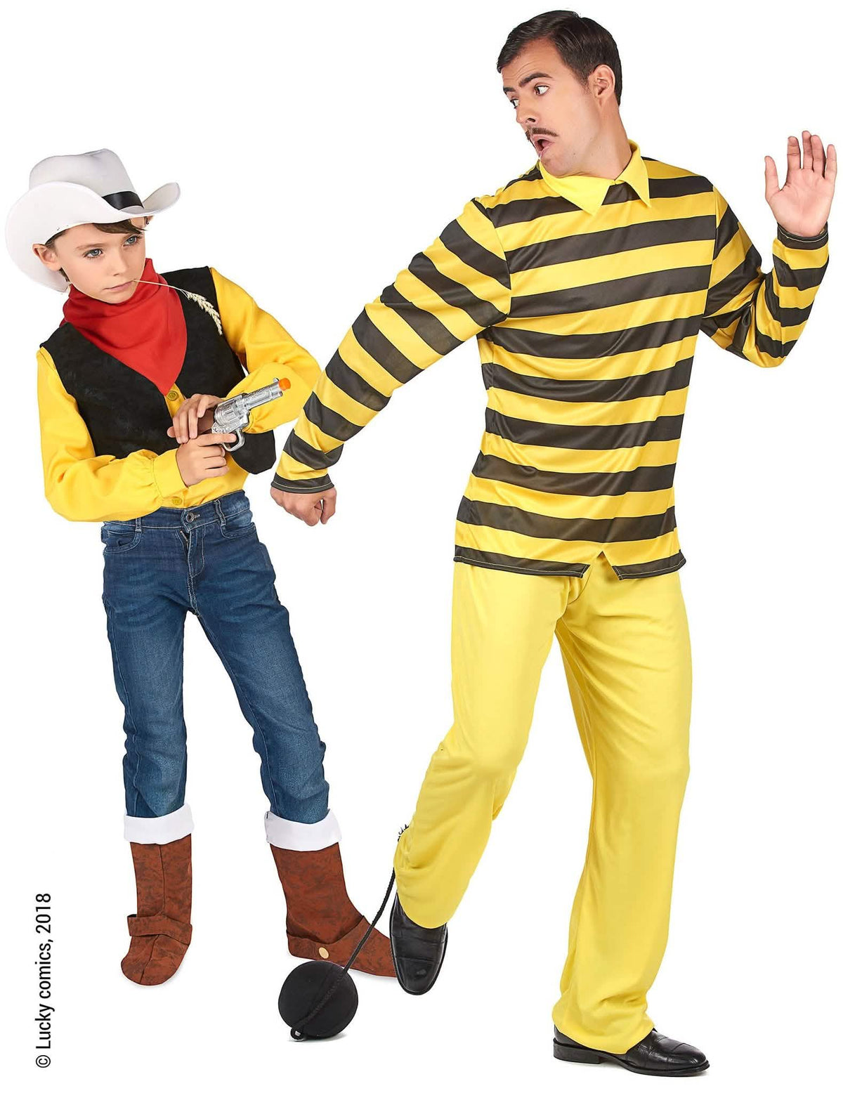 Disfraz pareja Dalton y Lucky Luke™ hombre niño