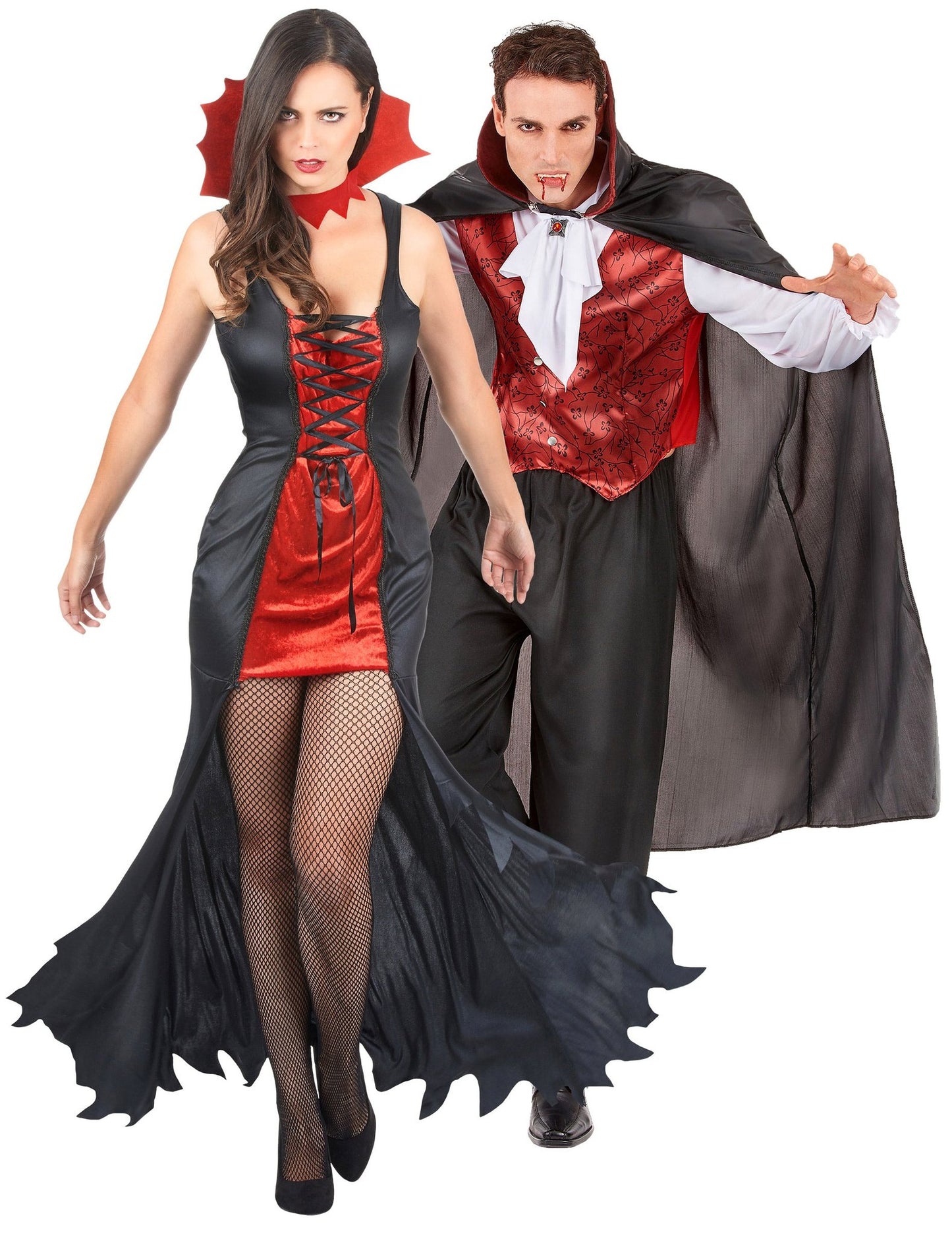Disfraz de pareja vampiros Halloween adultos