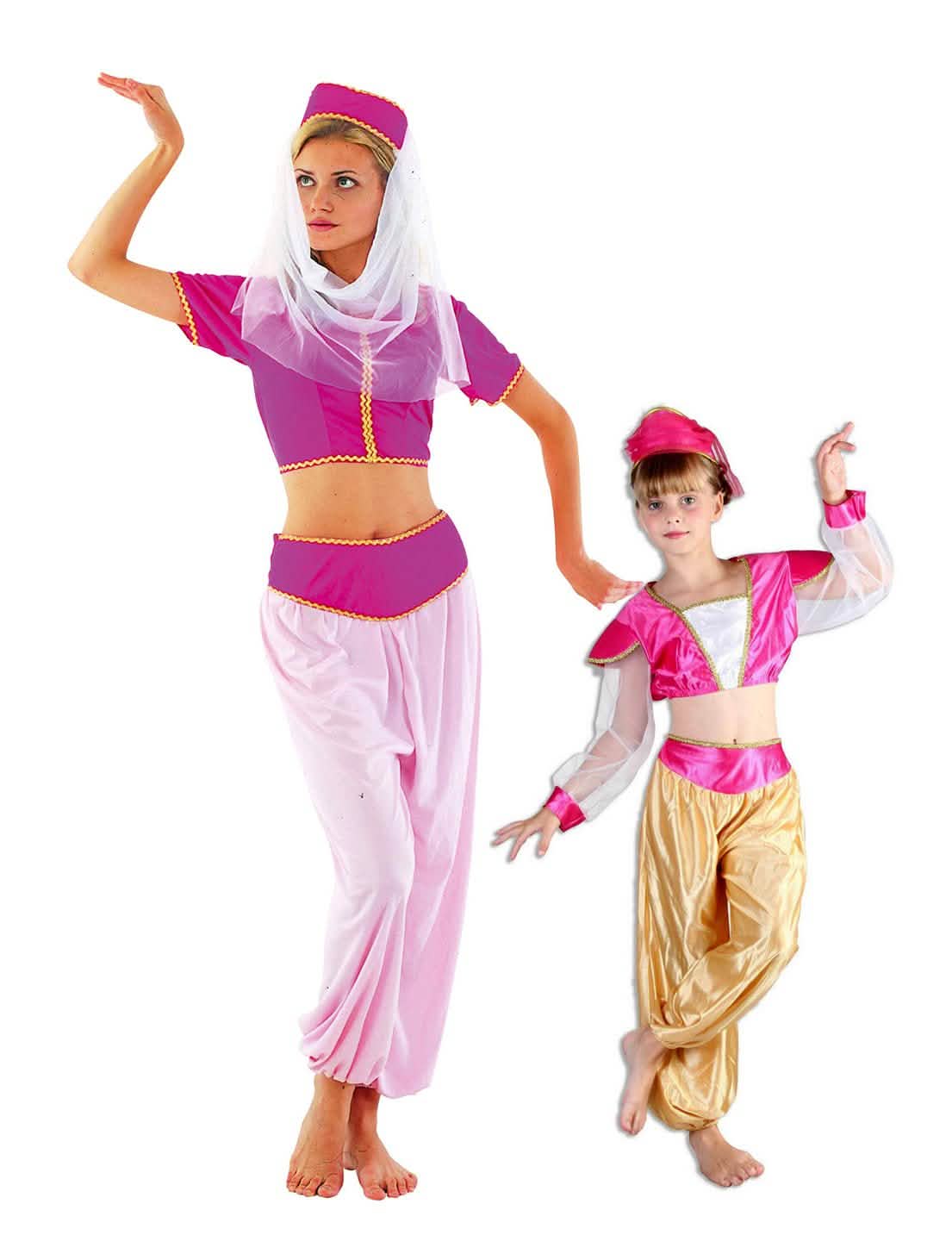 Disfraz de pareja bailarinas de oriente madre e hija