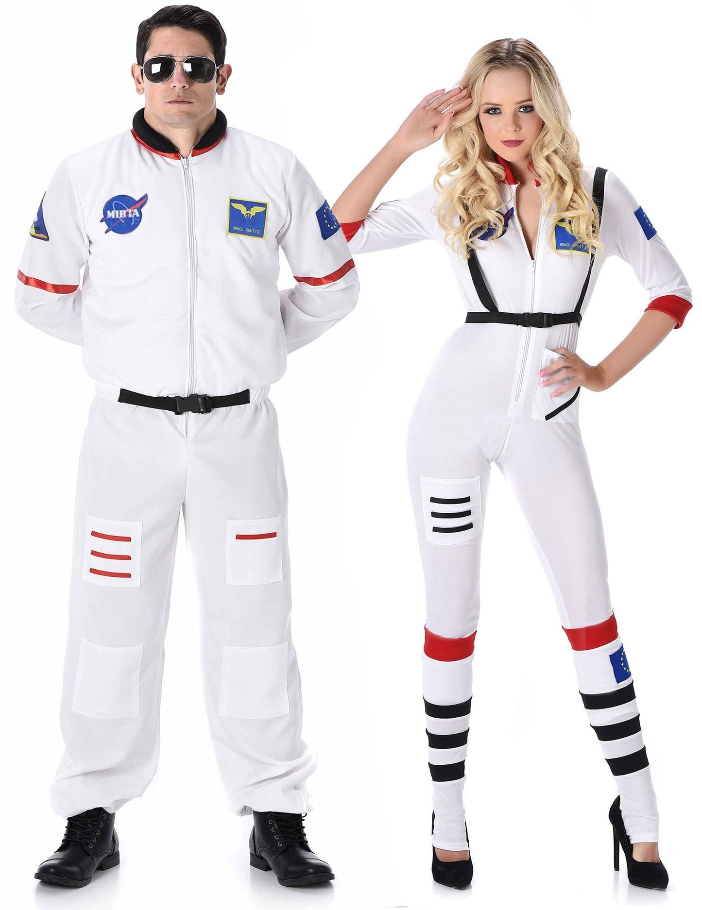 Disfraz de pareja de astronautas para adulto