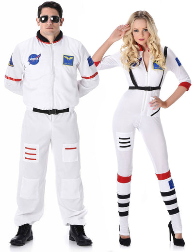 Disfraz de pareja de astronautas para adulto