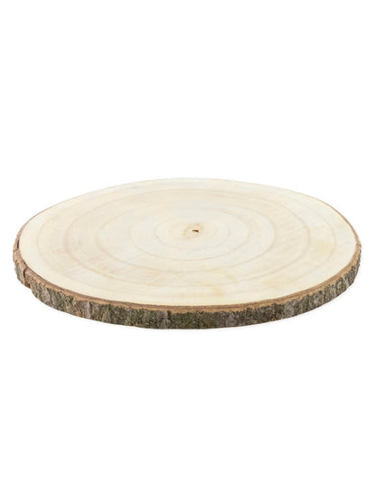 12 rodajas de madera natural 28 a 33 cm