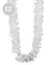 12 collares hawaianos blancos