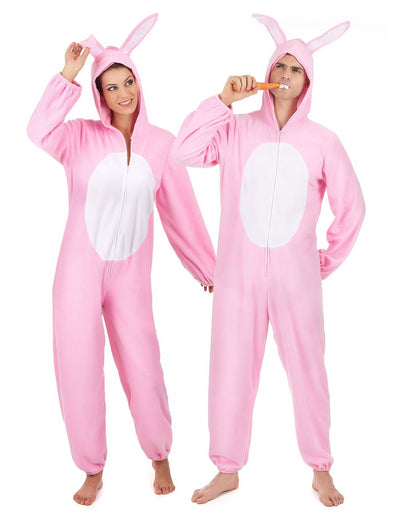 Disfraz de pareja conejo rosa