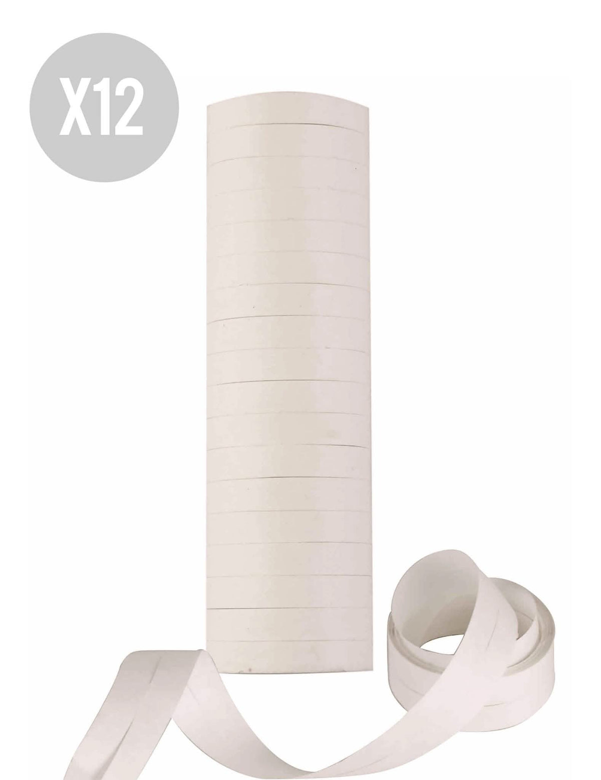 Pack - 352767 - 12 rollos de serpentinas blancas