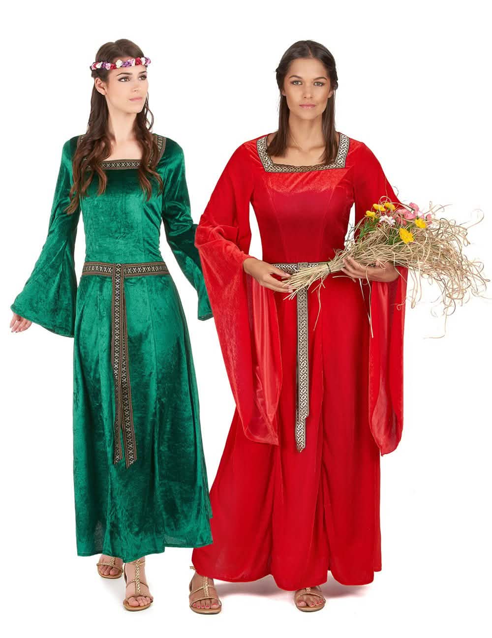 Disfraz de pareja medieval mujer