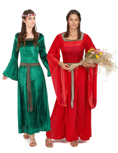 Disfraz de pareja medieval mujer