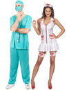 Disfraz de pareja enfermera y doctor