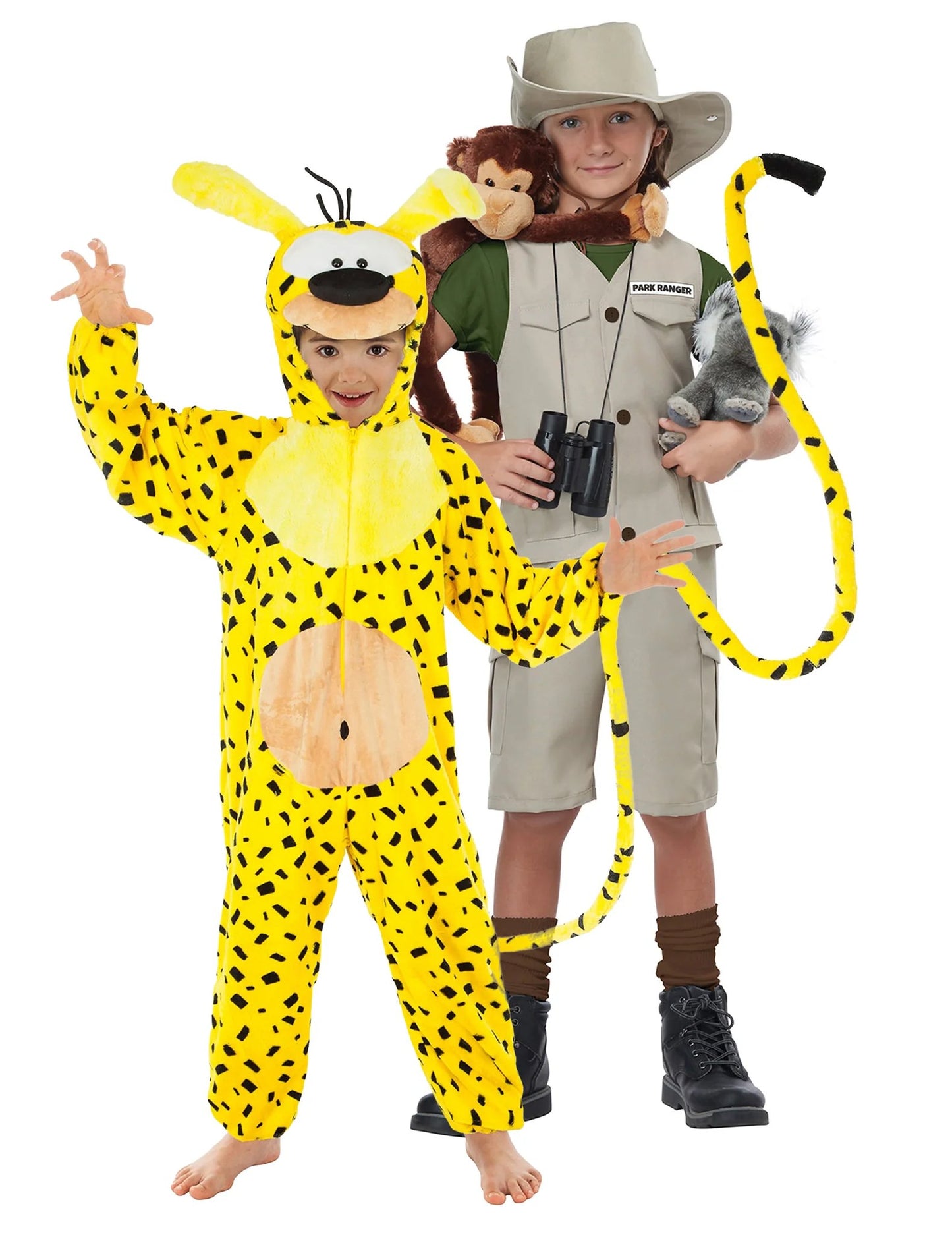 Disfraz de pareja Marsupilami™ y Aventurero infantil