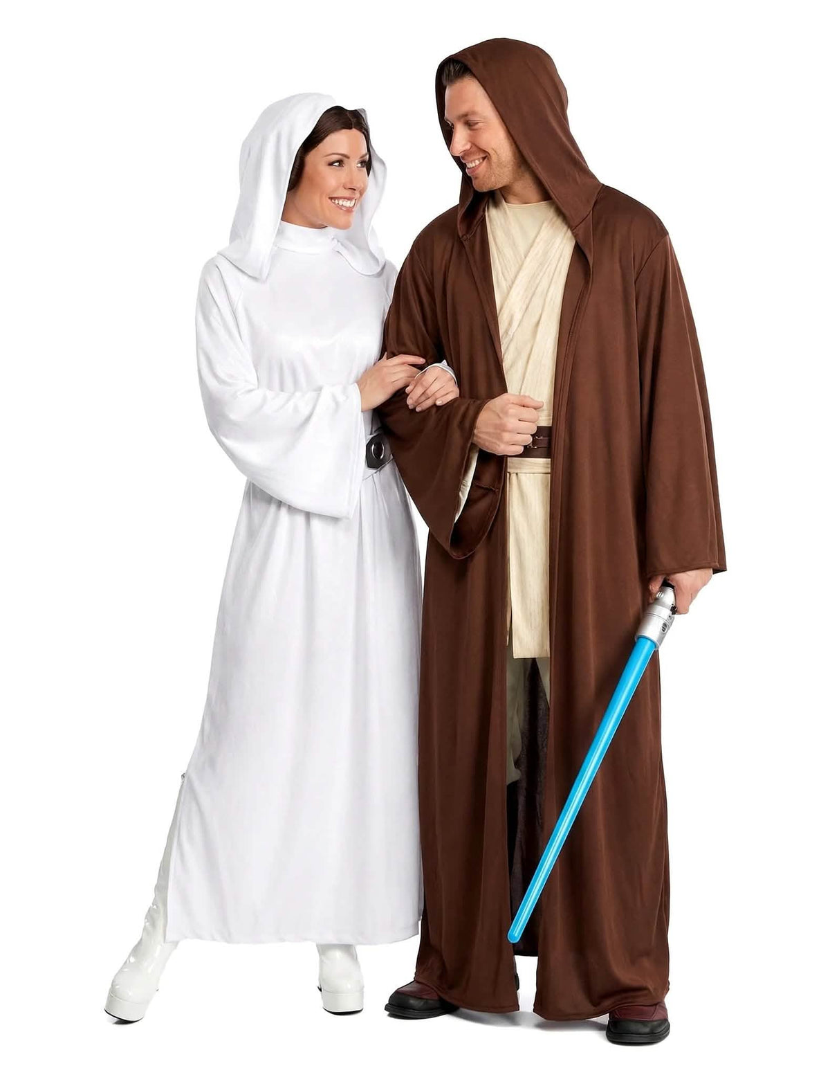 Disfraz de pareja Princesa Leia y Jedi Star Wars™ adulto