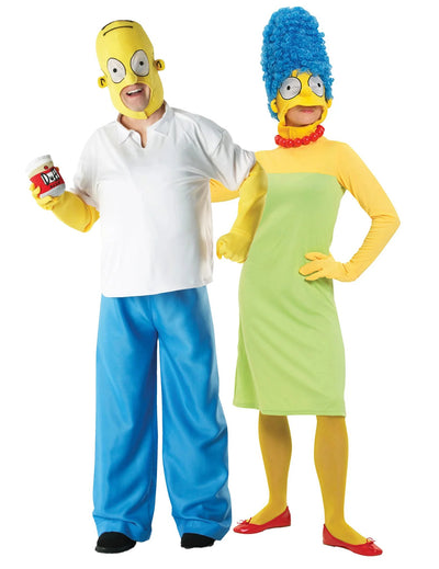 Disfraz de pareja de Homer y Marge Simpson para adulto