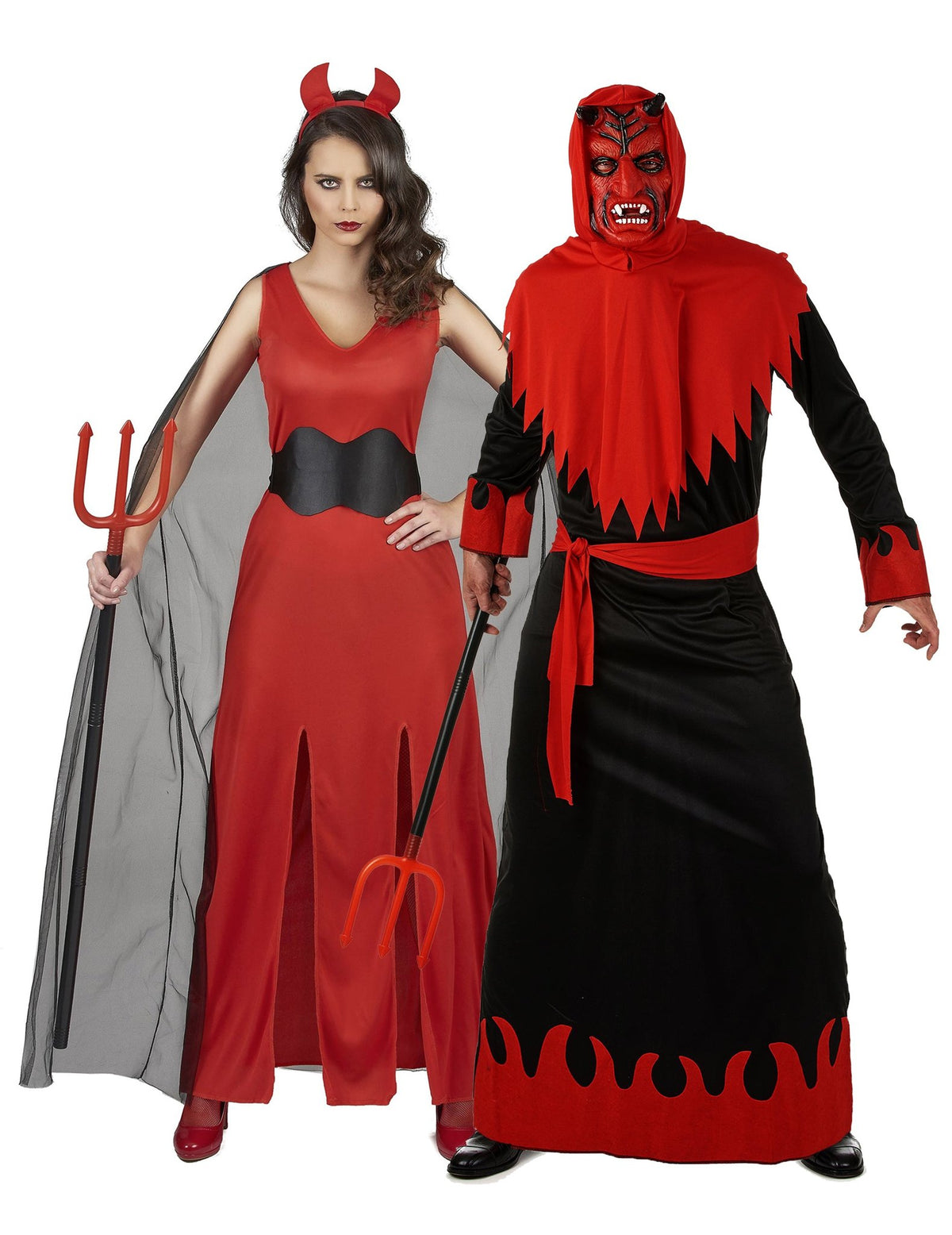 Disfraz de pareja de demonios para adulto
