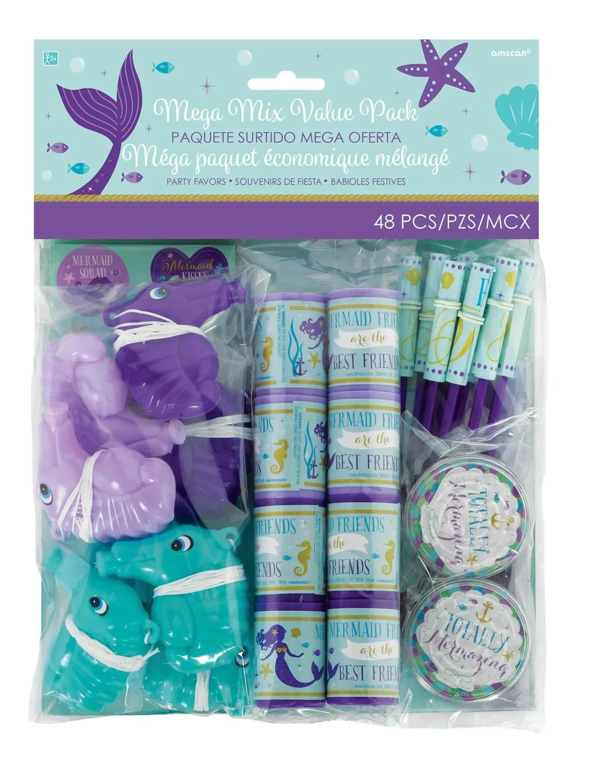 Bolsas sorpresa de cumpleaños sirena - 8 personas