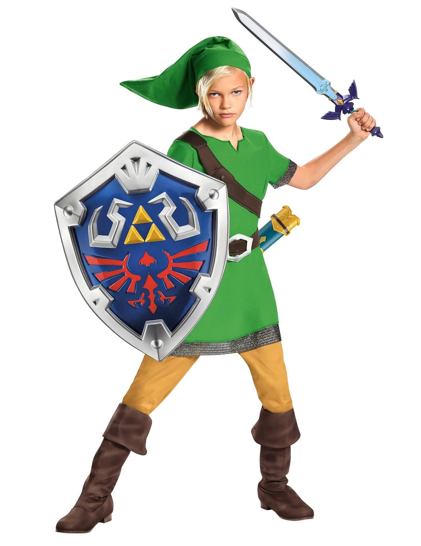 Kit de disfraz de Link Zelda™ para niño con escudo y espada