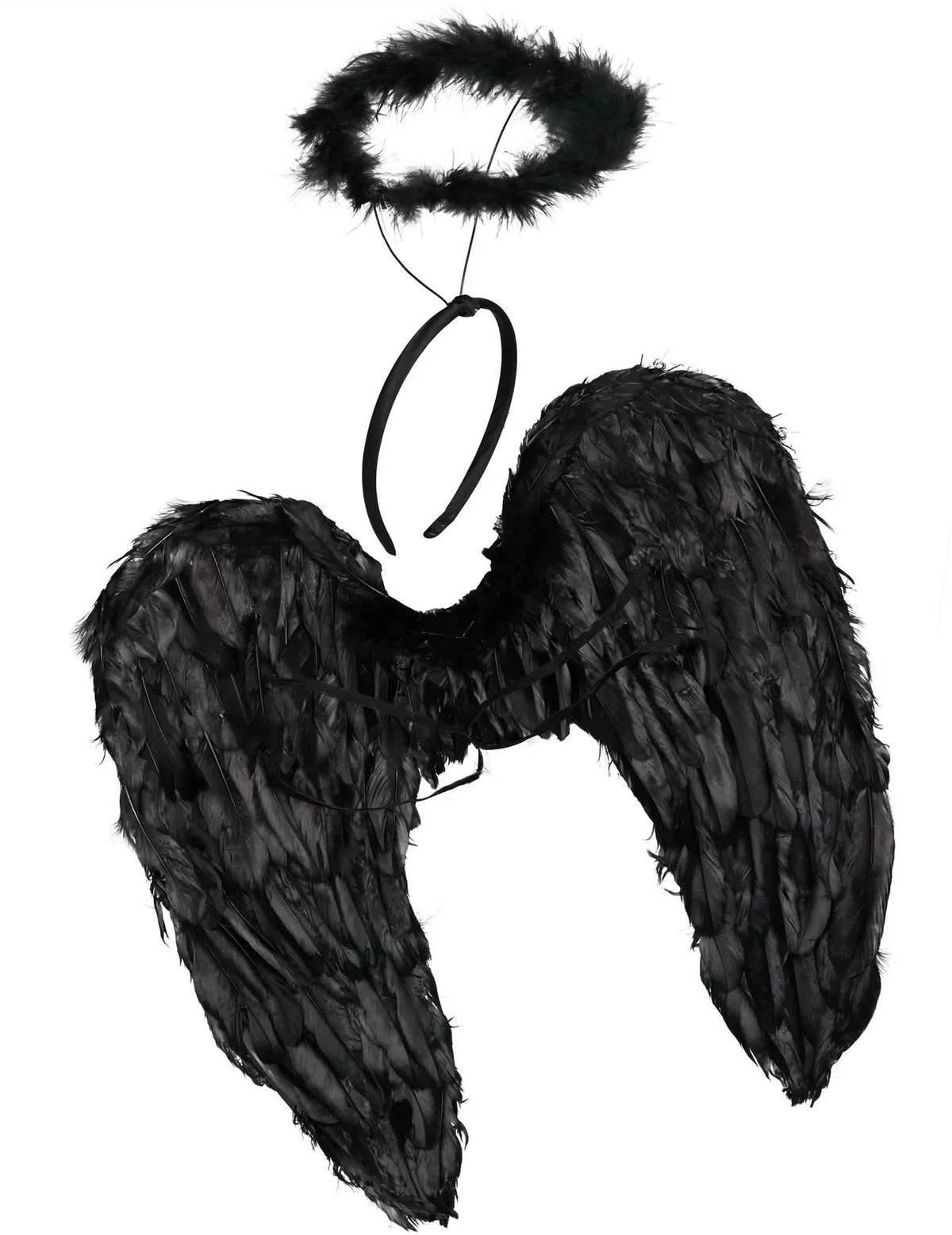 Kit de accesorios de ángel negro para adulto