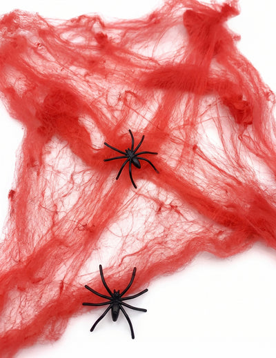 Telaraña roja con arañas 20 g Halloween