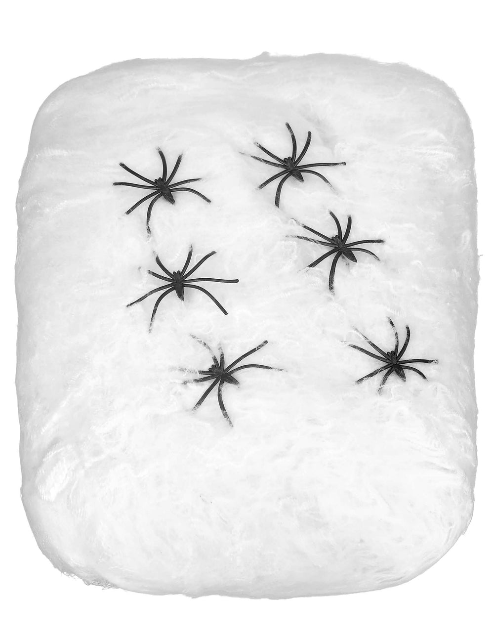 Toile d'araignée Halloween pour décoration blanche avec araignées noires