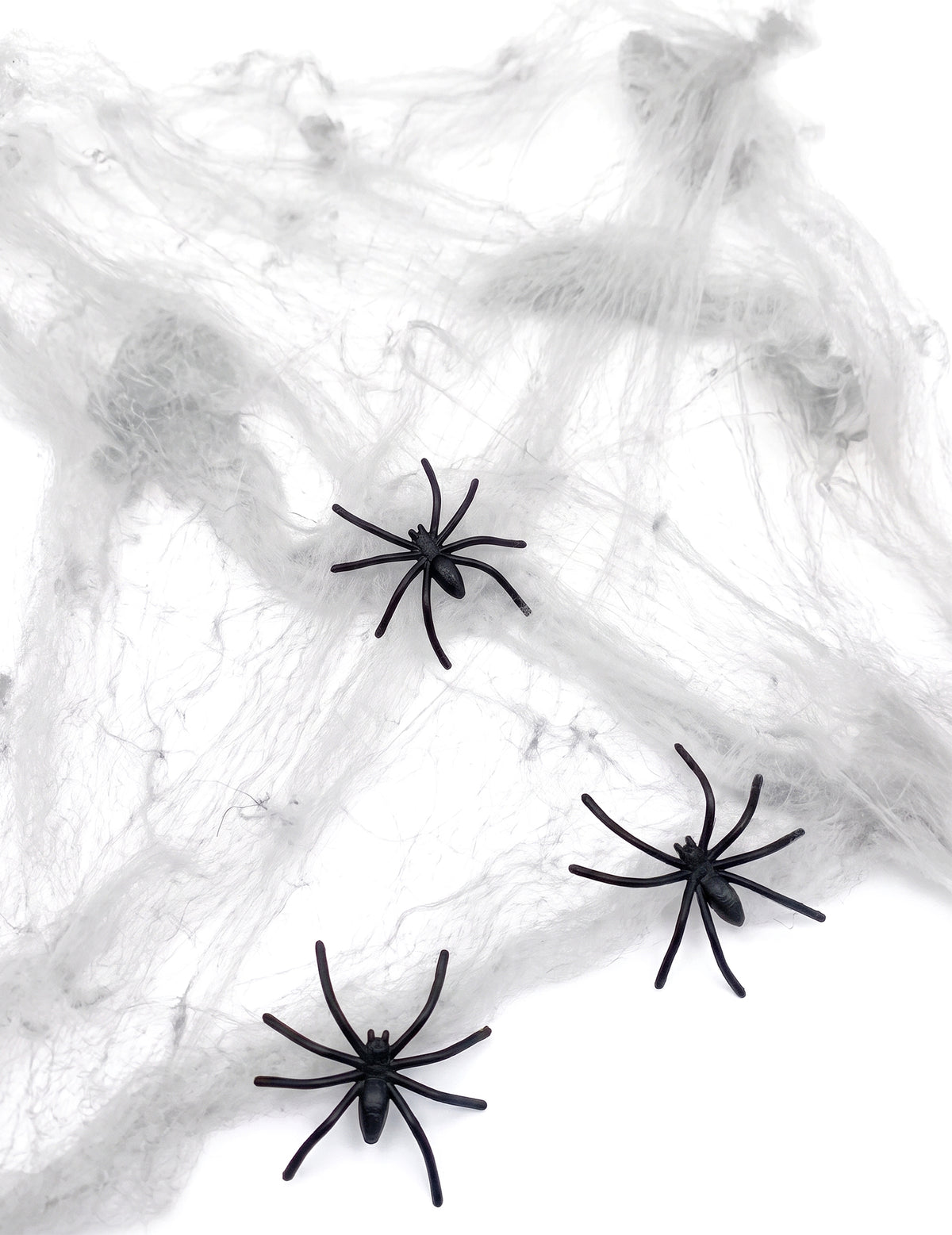 Telaraña blanca con arañas 20 g Halloween