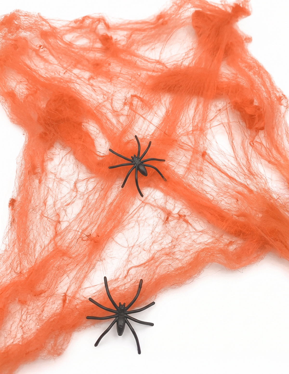 Telaraña naranja con arañas 20 g Halloween