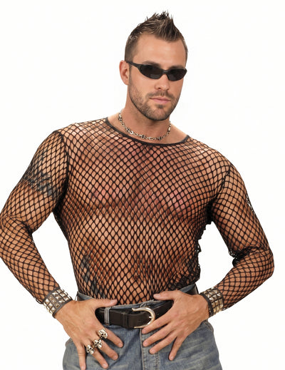 Top malla negra hombre