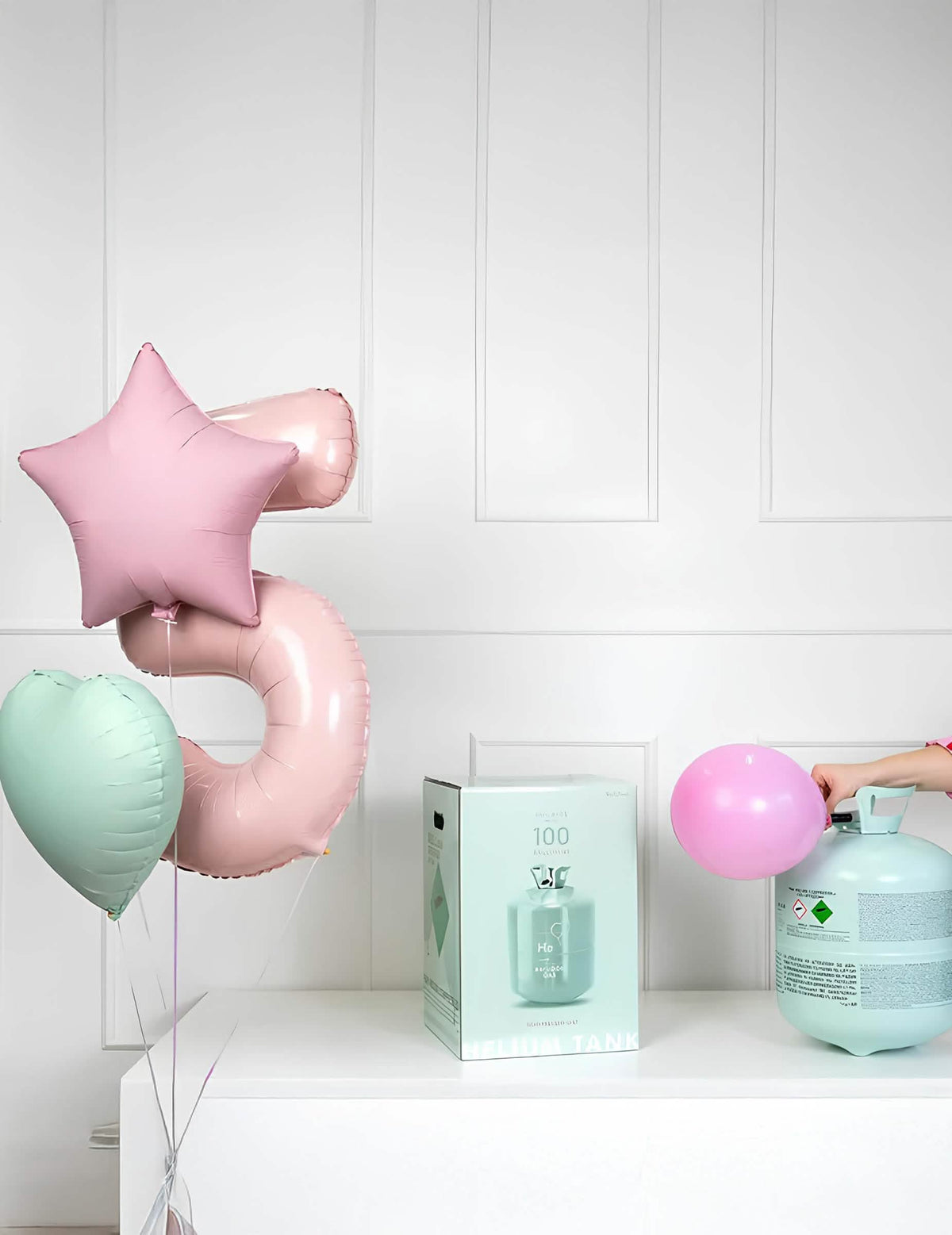 Bombona de helio grande para inflar hasta 90 globos	