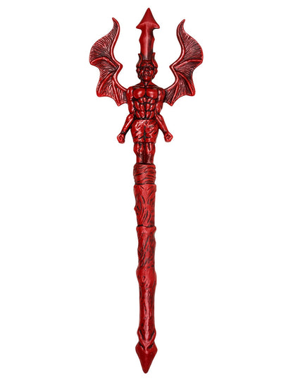 Trident du diable pour adulte rouge en plastique sculpté