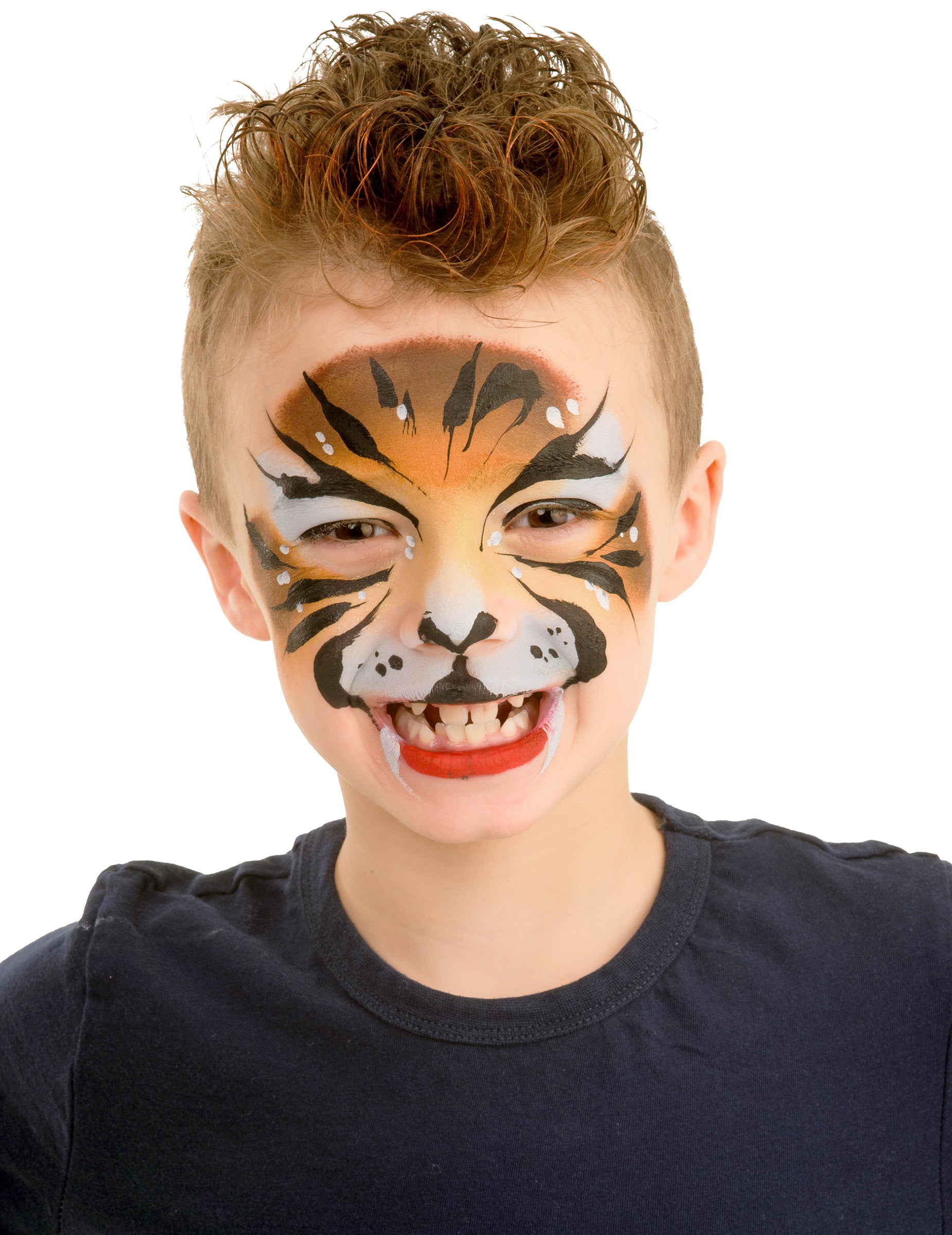 Exemple de maquillage de tigre de la trousse d'accessoires de maquillage pour déguisement