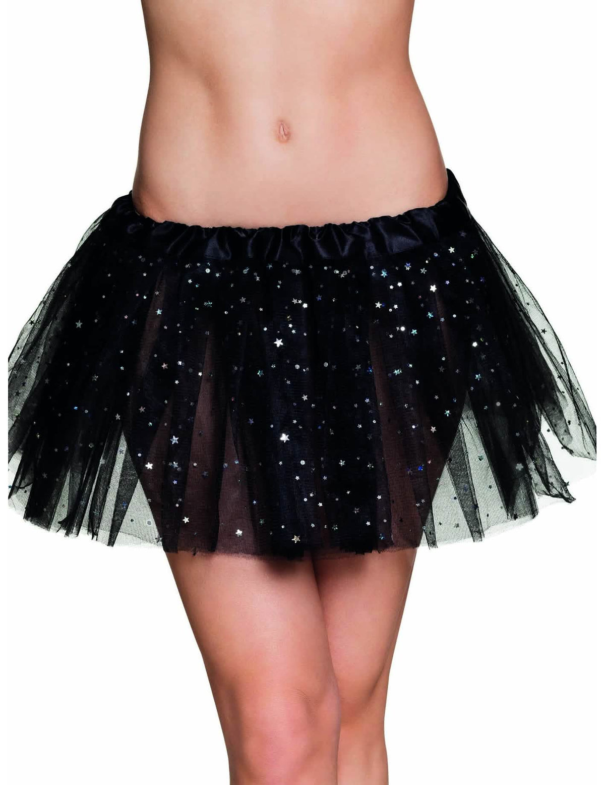 Tutú con estrellas brillantes para mujer negro