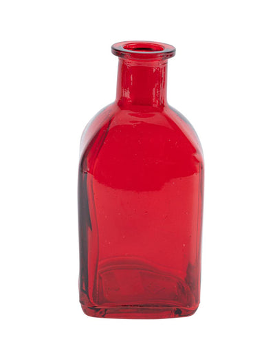 Jarrón de cristal rojo 6,5 x 13,5 cm