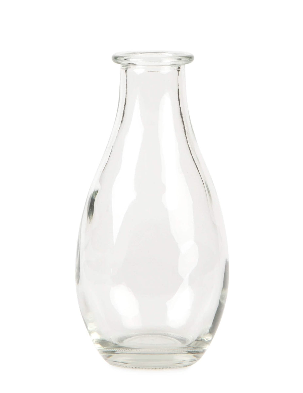 Jarrón soliflore de vidrio para decoración de mesa transparente