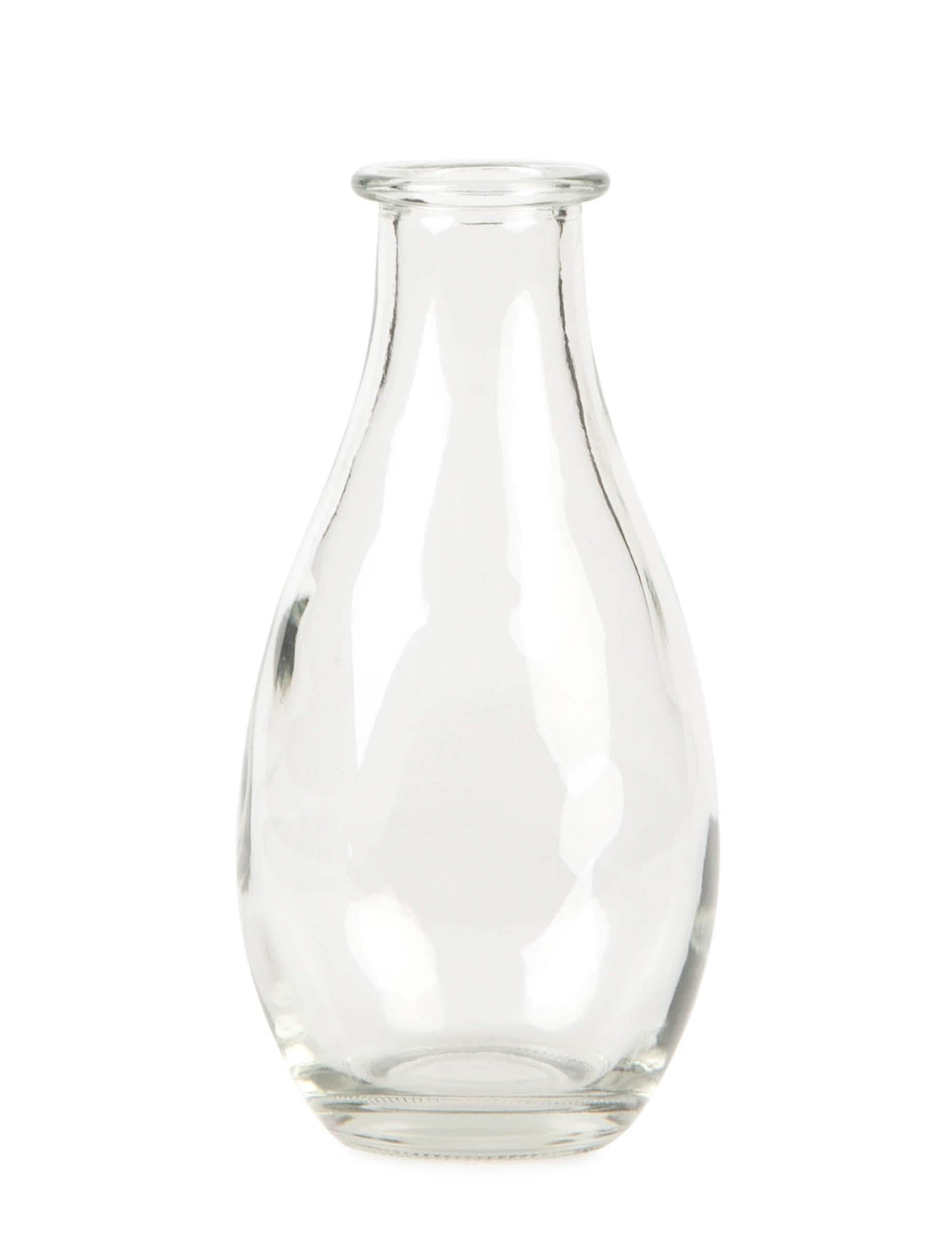 Jarrón soliflore de vidrio para decoración de mesa transparente