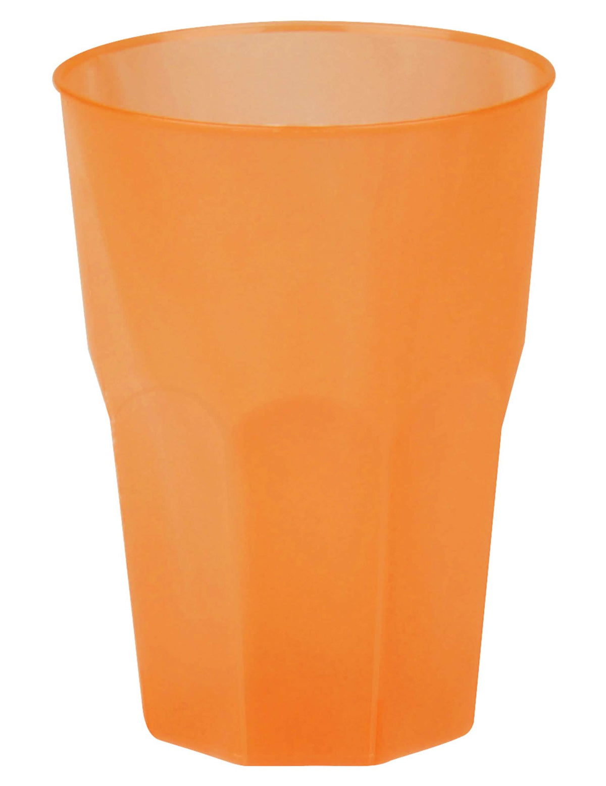 Vaso de plástico esmerilado naranja 42 cl