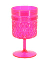 Vaso de plástico con pie rosa frambuesa 270 ml