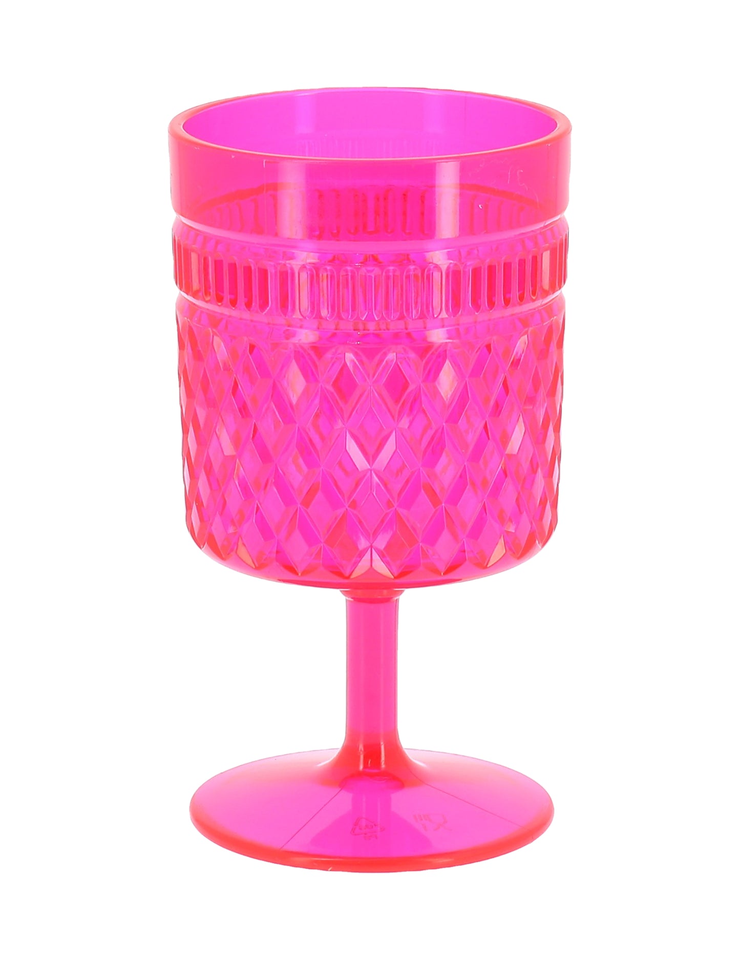 Vaso de plástico con pie rosa frambuesa 270 ml