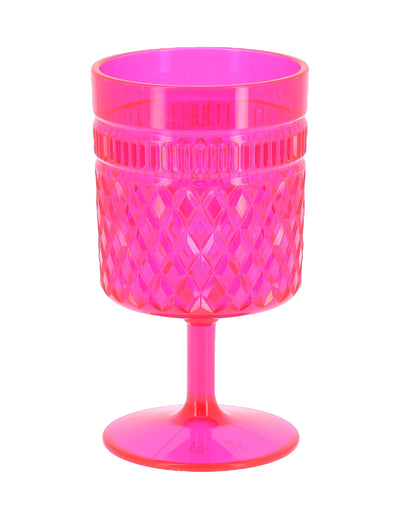 Vaso de plástico con pie rosa frambuesa 270 ml