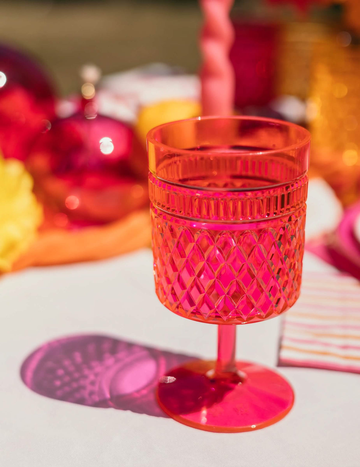 Copa de plástico rosa frambuesa 270 ml