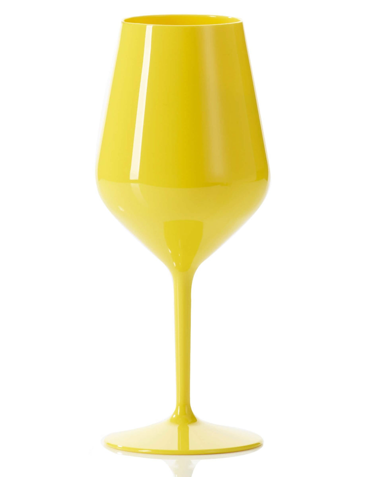 Copa de vino de plástico amarilla 47 cl