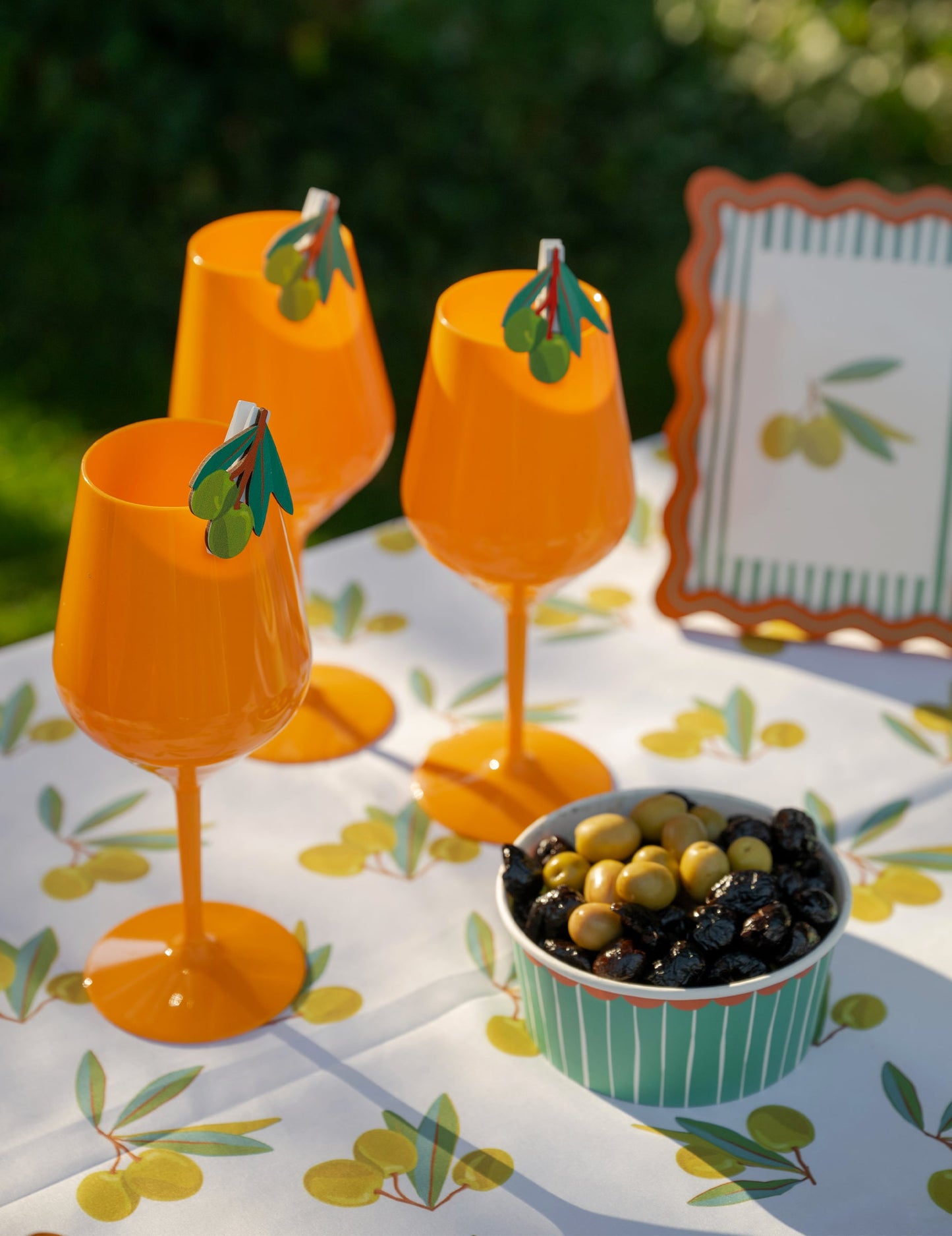 Copa de vino con pie naranja 47 cl