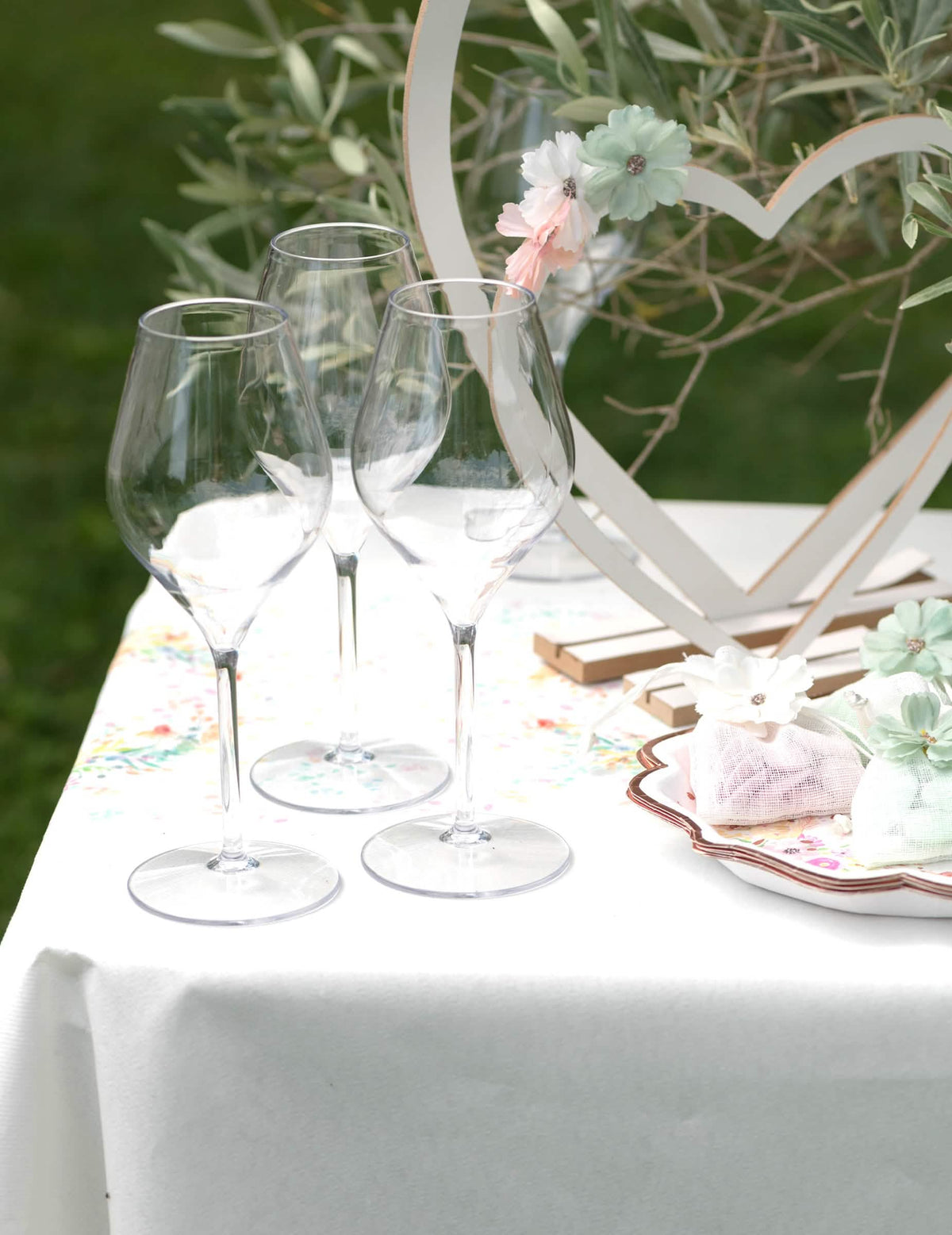 Copa de vino de plástico transparente 47 cl