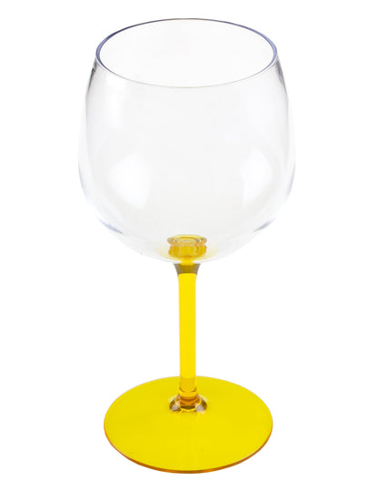 Copa balón de cóctel de plástico amarillo 58,2 cl