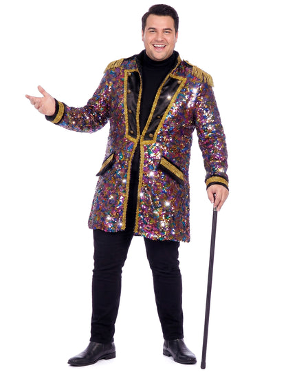 Chaqueta de lentejuelas multicolores de lujo para hombre