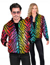 Cazadora tigre de lentejuelas multicolor para adulto
