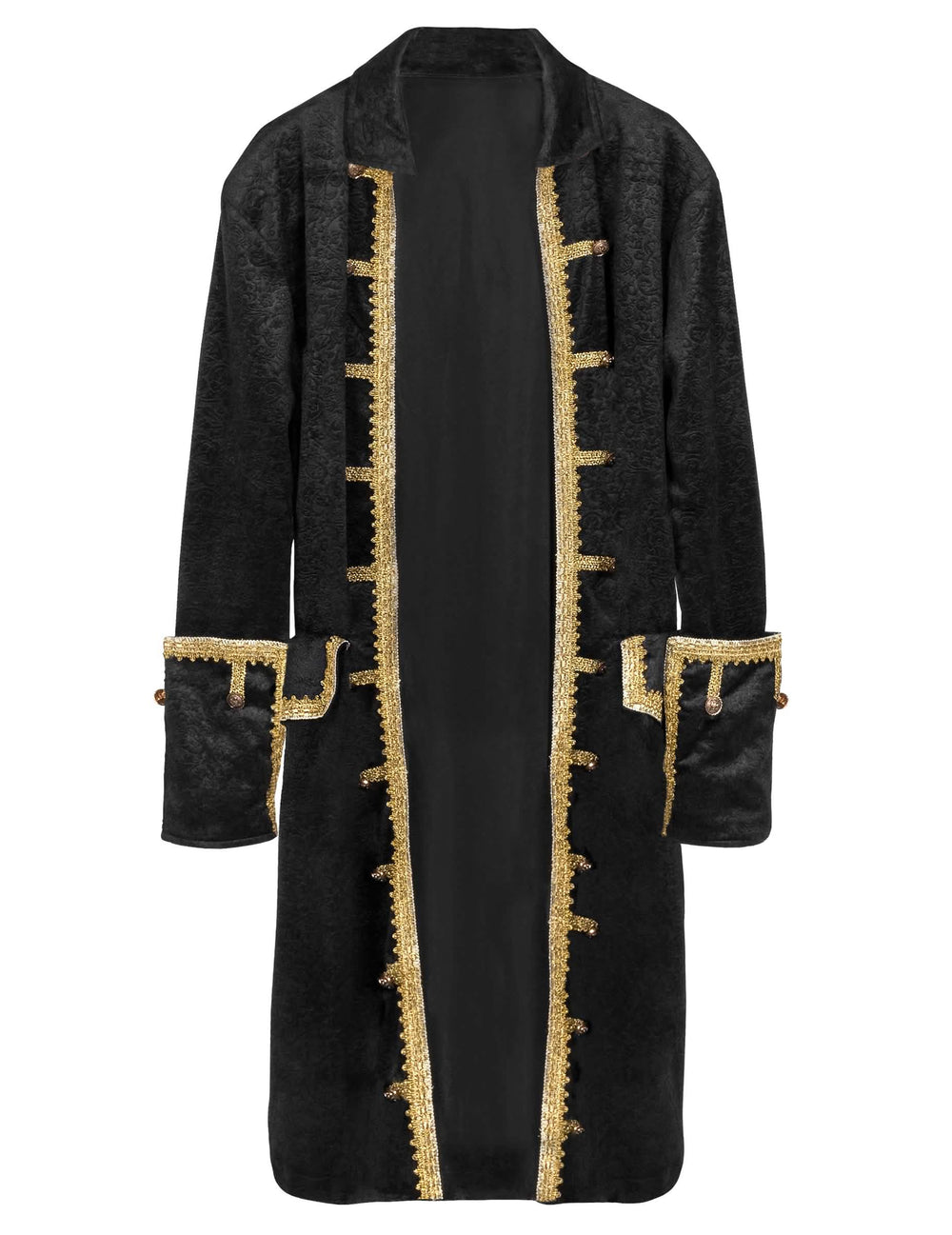 Vue de face de la veste de capitaine pirate