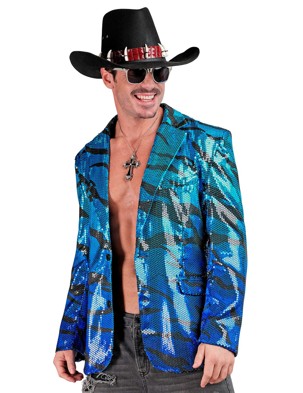 Chaqueta de lentejuelas Blue Wave para adultos