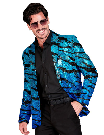 Chaqueta de lentejuelas Blue Wave para adultos
