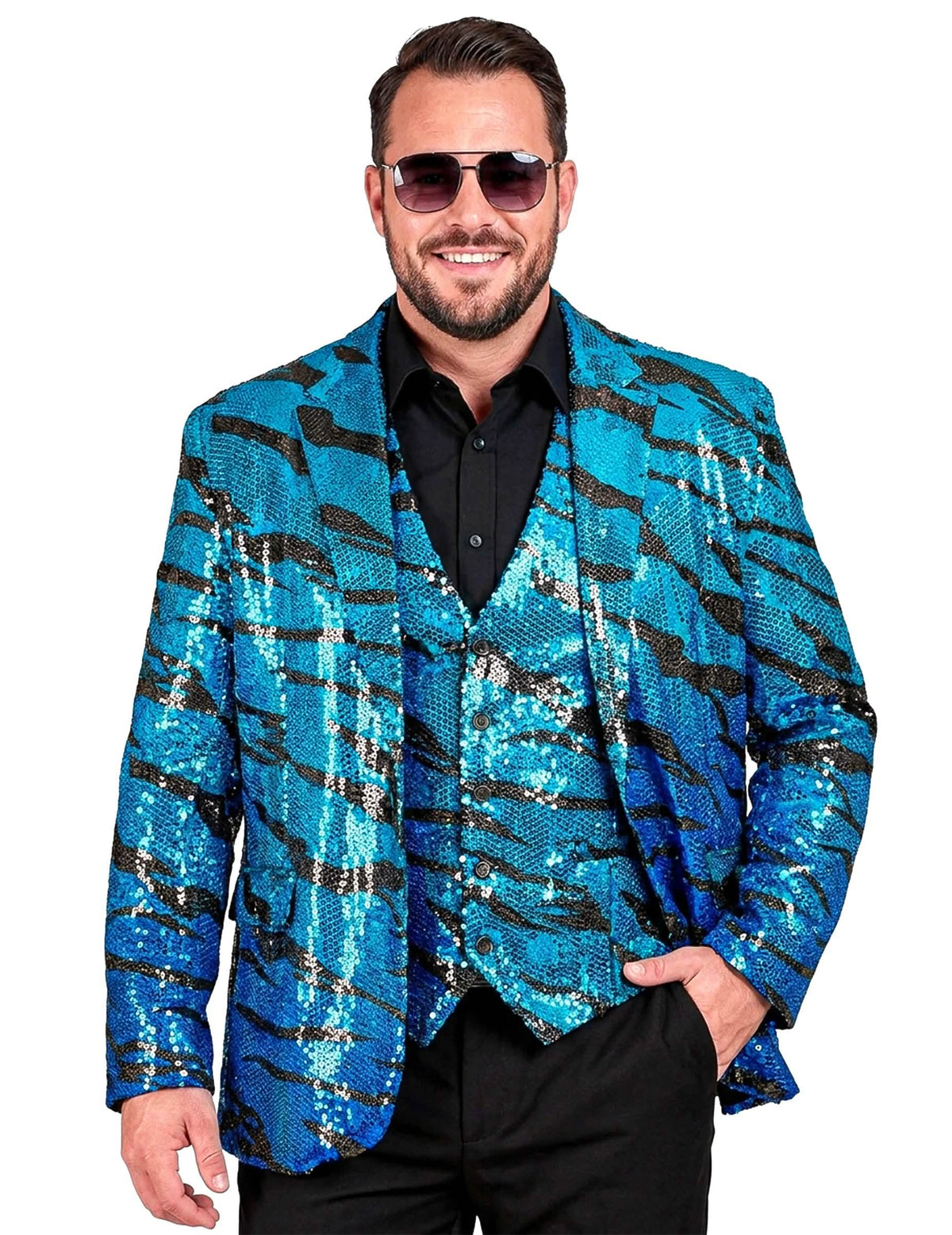 Chaqueta de lentejuelas Blue Wave para adultos