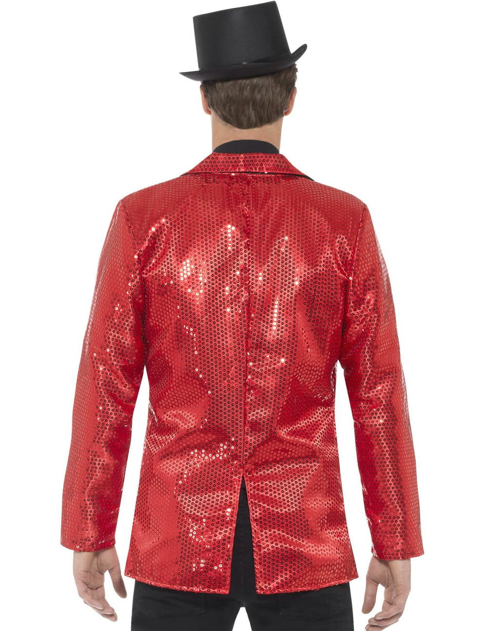 Vista trasera de la chaqueta disco de lujo para hombre