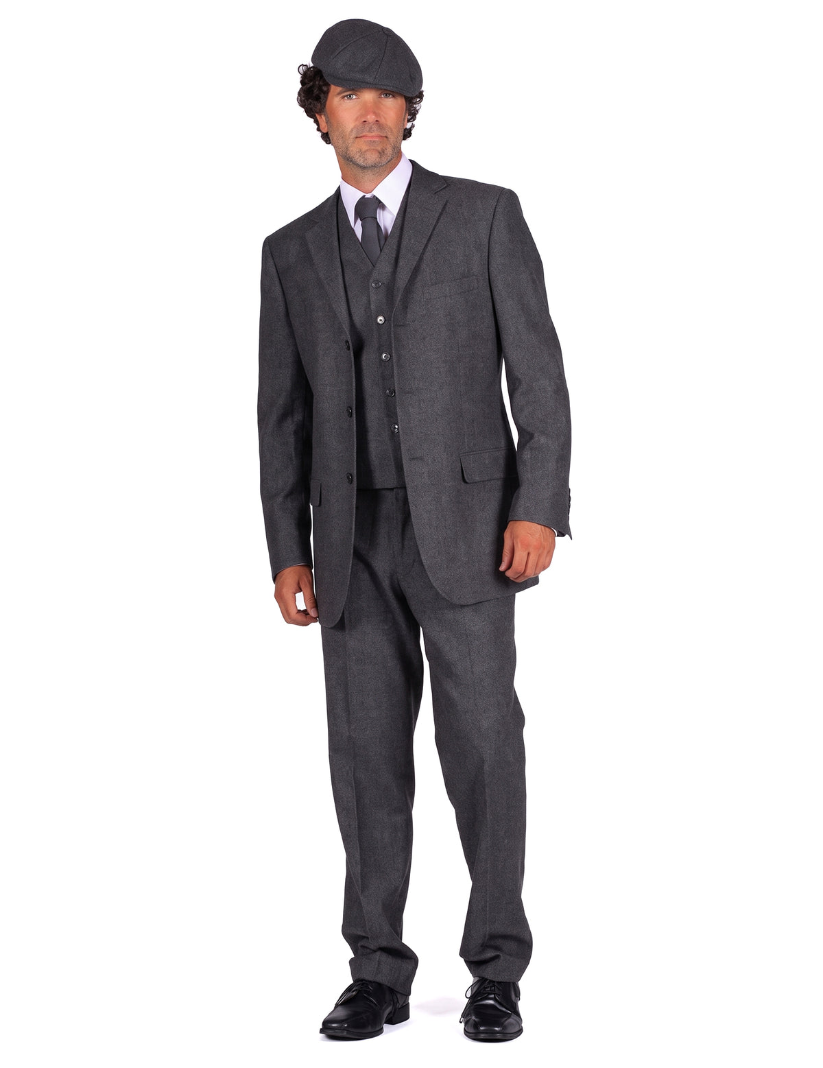 Chaqueta de gánster años 20 gris para hombre