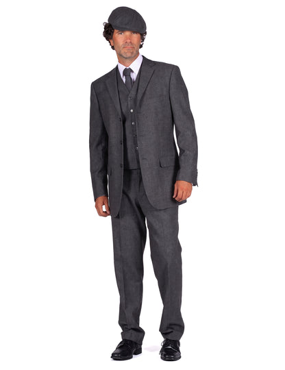 Chaqueta de gánster años 20 gris para hombre